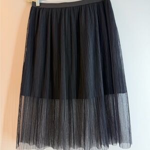 BCBGeneration Black Sheer Midi Skirt